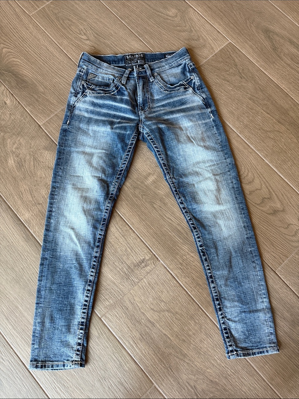 Buckle Men's Light Blue Washed Slim Jeans